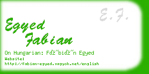 egyed fabian business card